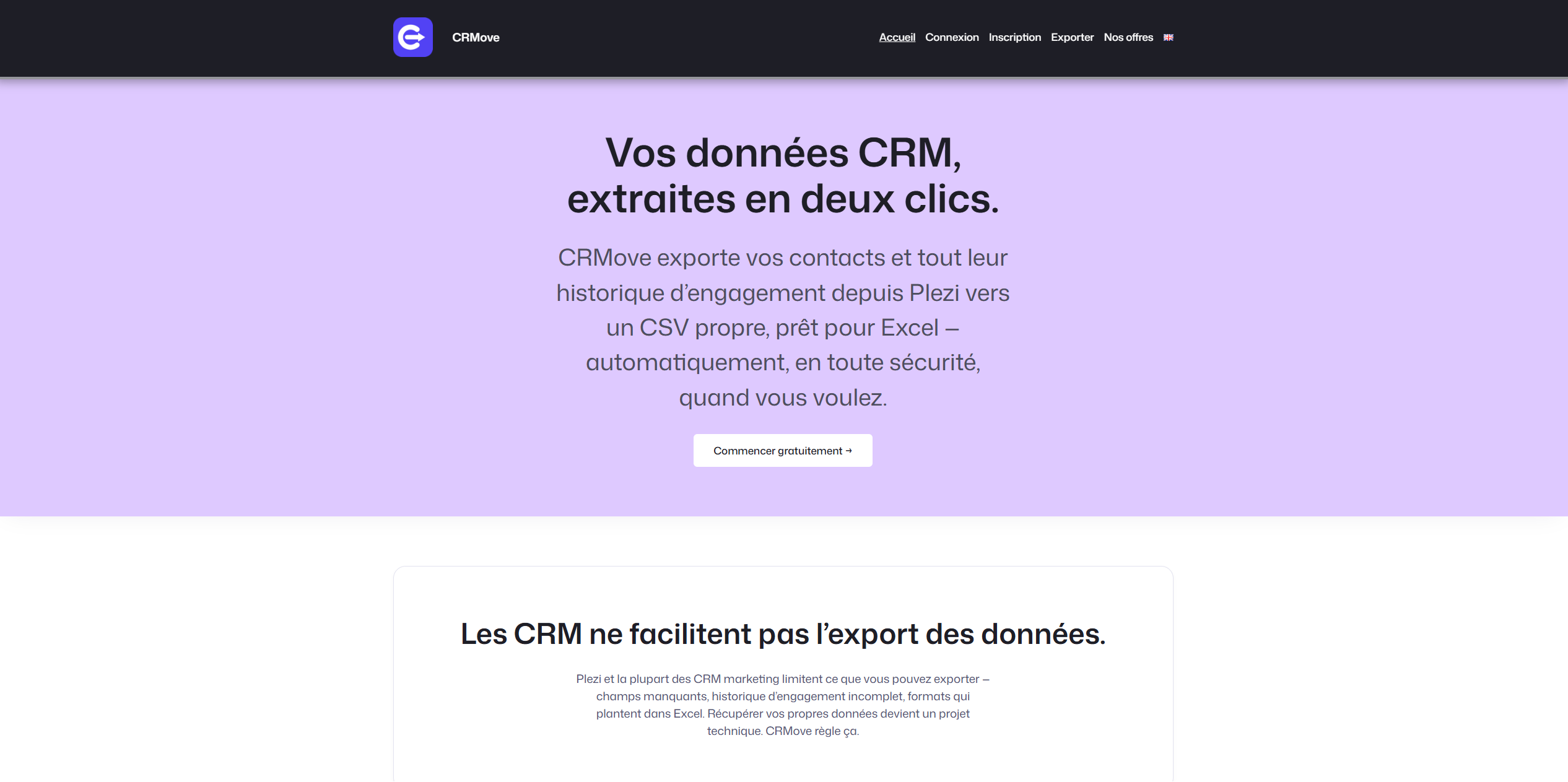 CRMove : exporter ses contacts CRM vers un fichier Excel